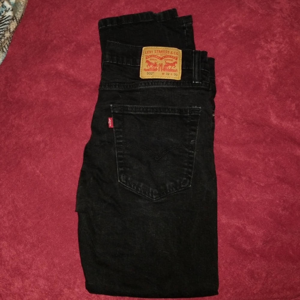 Levi's black denim jeans.